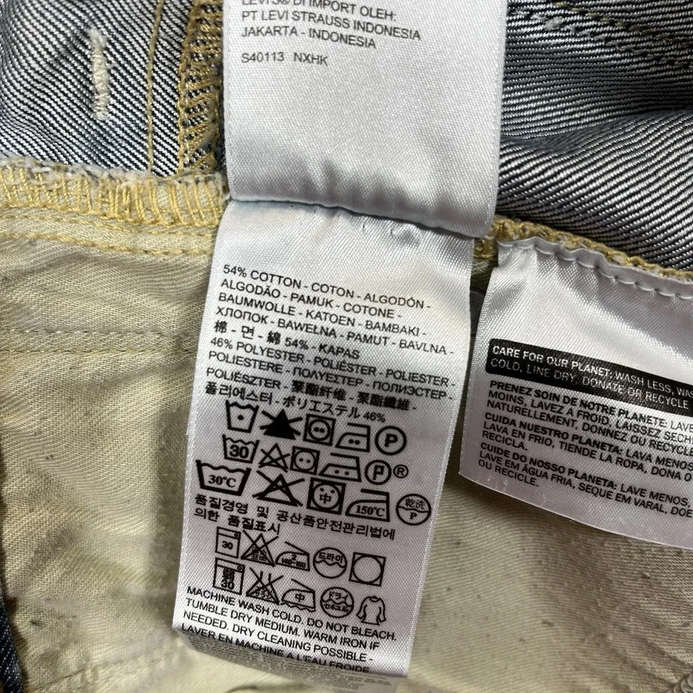 Levis 514 Straight Jeans Mens 36x32 Blue Flap Pocket Medium Wash Denim
